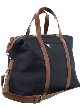 Overnight Bag Black / Nylon/Vegan Leather PC 4110 BLACK Pierre Cardin 2-Tone Lite Duffle Carry On in Black