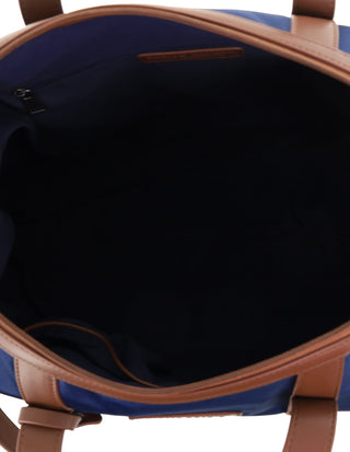 Overnight Bag Navy / Nylon/Vegan Leather PC 4110 NAVY Pierre Cardin 2-Tone Lite Duffle Carry On in Navy