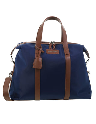 Overnight Bag Navy / Nylon/Vegan Leather PC 4110 NAVY Pierre Cardin 2-Tone Lite Duffle Carry On in Navy