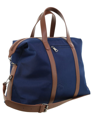 Overnight Bag Navy / Nylon/Vegan Leather PC 4110 NAVY Pierre Cardin 2-Tone Lite Duffle Carry On in Navy