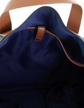 Overnight Bag Black / Nylon/Vegan Leather PC 4111 BLACK Pierre Cardin 2-Tone Lite Overnight Bag in Black