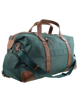 Overnight Bag Olive / Nylon/Vegan Leather PC 4111 OLIVE Pierre Cardin 2-Tone Lite Overnight Bag in Olive