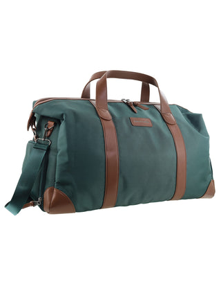 Overnight Bag Olive / Nylon/Vegan Leather PC 4111 OLIVE Pierre Cardin 2-Tone Lite Overnight Bag in Olive
