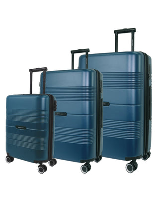 Hard Shell Luggage Teal / Hard Luggage PC 4031 TEAL Pierre Cardin 3-Piece Set Travel Hard Shell Suitcase in Teal