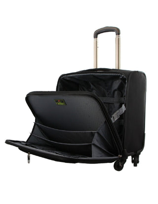 Mobile Office Black / Check-In (Medium) / Soft Luggage PC 1844 BLACK Pierre Cardin 4 Wheel Mobile Office/Cabin Case in Black