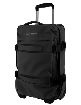 Soft Shell Luggage Black / Nylon PC 4168 BLK Pierre Cardin 50cm CABIN Soft Shell Trolley Case in Black