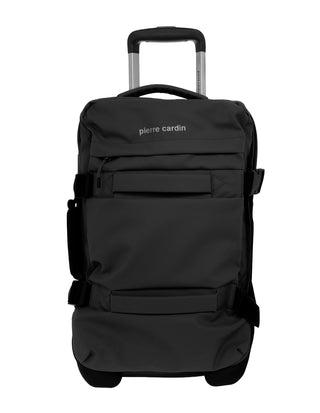 Soft Shell Luggage Black / Nylon PC 4168 BLK Pierre Cardin 50cm CABIN Soft Shell Trolley Case in Black