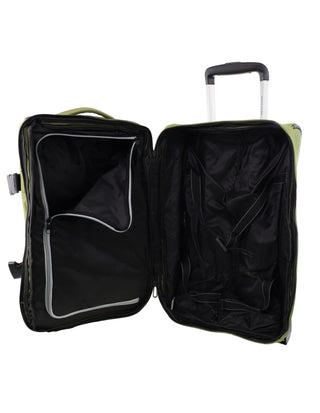 Soft Shell Luggage Olive / Nylon PC 4168 OLIVE Pierre Cardin 50cm CABIN Soft Shell Trolley Case in Olive