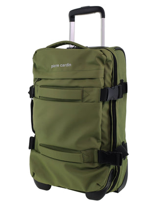 Soft Shell Luggage Olive / Nylon PC 4168 OLIVE Pierre Cardin 50cm CABIN Soft Shell Trolley Case in Olive