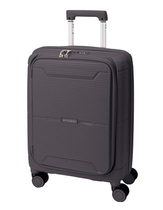 Hard Shell Luggage Graphite / Carry-On (Small) / Hard Luggage PC 3939C GRAPH Pierre Cardin 54cm CABIN Front Opening Hard Shell Suitcase in Graphite