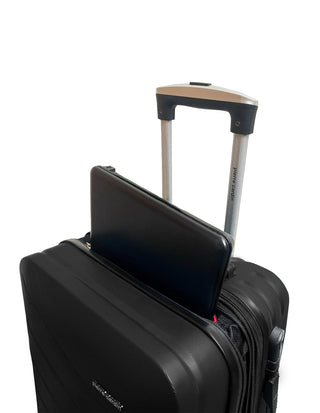 Hard Shell Luggage Black / Carry-On (Small) / Hard Luggage PC 3249C BLK Pierre Cardin 54cm CABIN Hard Shell Case in Black