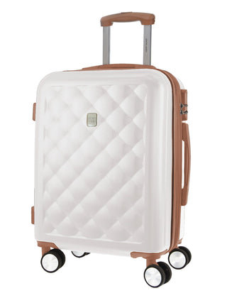 Luggage & Bags White / Carry-On (Small) / Hard Luggage PC 3762C WHITE Pierre Cardin 54cm CABIN Hard Shell Case in White