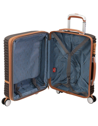 Hard Shell Luggage Chocolate / Carry-On (Small) / Polycarbonate (PC) PC 3937C CHOCO Pierre Cardin 54cm CABIN Hard Shell Suitcase in Chocolate