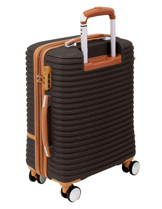 Hard Shell Luggage Chocolate / Carry-On (Small) / Polycarbonate (PC) PC 3937C CHOCO Pierre Cardin 54cm CABIN Hard Shell Suitcase in Chocolate