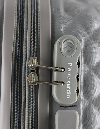 Hard Shell Luggage Grey / Carry-On (Small) / Hard Luggage PC 3938C GREY Pierre Cardin 54cm CABIN Hard Shell Suitcase in Grey