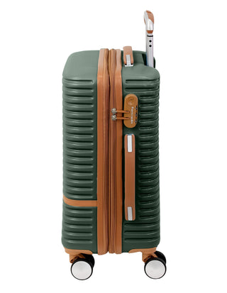 Hard Shell Luggage Olive / Carry-On (Small) / Polycarbonate (PC) PC 3937C OLIVE Pierre Cardin 54cm CABIN Hard Shell Suitcase in Olive