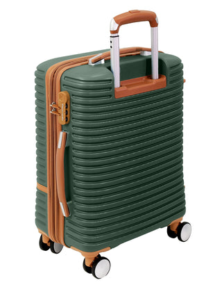 Hard Shell Luggage Olive / Carry-On (Small) / Polycarbonate (PC) PC 3937C OLIVE Pierre Cardin 54cm CABIN Hard Shell Suitcase in Olive
