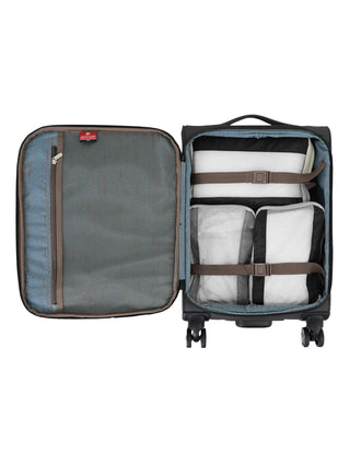 Soft Shell Luggage Charcoal / Carry-On (Small) / Soft Luggage PC 4030C CHCL Pierre Cardin 55cm Soft Water-Repellant CABIN Carry-On Spinner in Charcoal