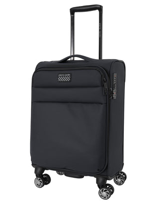Soft Shell Luggage Charcoal / Carry-On (Small) / Soft Luggage PC 4030C CHCL Pierre Cardin 55cm Soft Water-Repellant CABIN Carry-On Spinner in Charcoal