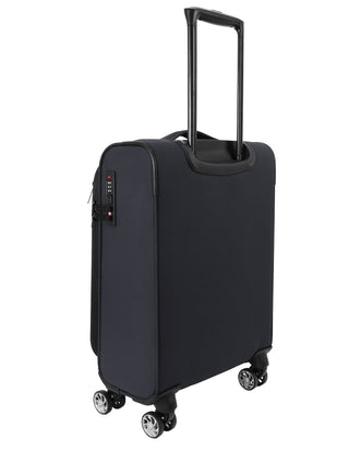 Soft Shell Luggage Charcoal / Carry-On (Small) / Soft Luggage PC 4030C CHCL Pierre Cardin 55cm Soft Water-Repellant CABIN Carry-On Spinner in Charcoal