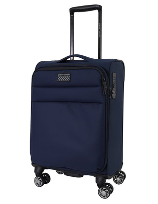 Soft Shell Luggage Navy / Carry-On (Small) / Soft Luggage PC 4030C NAVY Pierre Cardin 55cm Soft Water-Repellant CABIN Carry-On Spinner in Navy