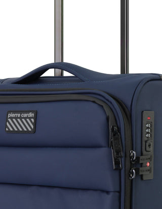 Soft Shell Luggage Navy / Carry-On (Small) / Soft Luggage PC 4030C NAVY Pierre Cardin 55cm Soft Water-Repellant CABIN Carry-On Spinner in Navy
