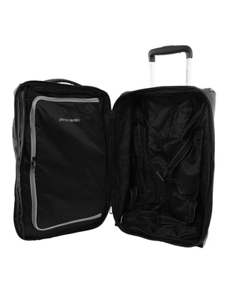 Soft Shell Luggage Black / Nylon PC 4167 BLK Pierre Cardin 61cm MEDIUM Soft Shell Trolley Case in Black