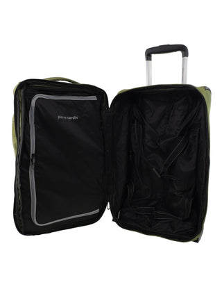 Soft Shell Luggage Olive / Nylon PC 4167 OLIVE Pierre Cardin 61cm MEDIUM Soft Shell Trolley Case in Olive