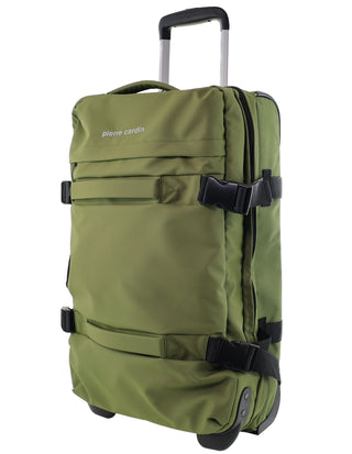 Soft Shell Luggage Olive / Nylon PC 4167 OLIVE Pierre Cardin 61cm MEDIUM Soft Shell Trolley Case in Olive