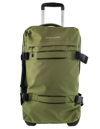 Soft Shell Luggage Olive / Nylon PC 4167 OLIVE Pierre Cardin 61cm MEDIUM Soft Shell Trolley Case in Olive