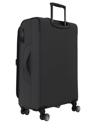 Soft Shell Luggage Charcoal / Check-In (Large) / Soft Luggage PC 4030L CHRC Pierre Cardin 79cm Soft Water-Repellant LARGE Suitcase Spinner in Charcoal