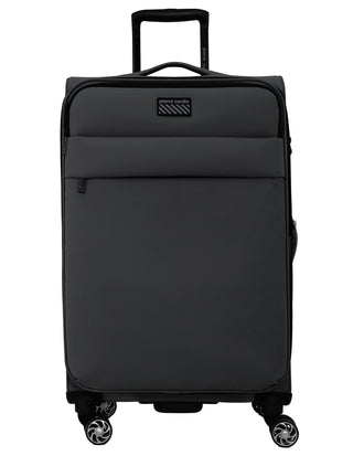 Soft Shell Luggage Charcoal / Check-In (Large) / Soft Luggage PC 4030L CHRC Pierre Cardin 79cm Soft Water-Repellant LARGE Suitcase Spinner in Charcoal