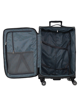 Soft Shell Luggage Charcoal / Check-In (Large) / Soft Luggage PC 4030L CHRC Pierre Cardin 79cm Soft Water-Repellant LARGE Suitcase Spinner in Charcoal