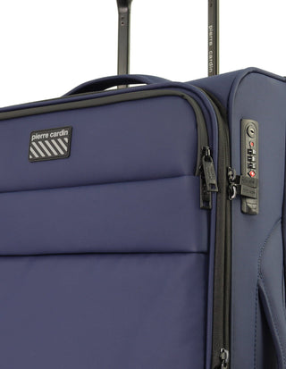 Soft Shell Luggage Navy / Check-In (Large) / Soft Luggage PC 4030L NAVY Pierre Cardin 79cm Soft Water-Repellant LARGE Suitcase Spinner in Navy
