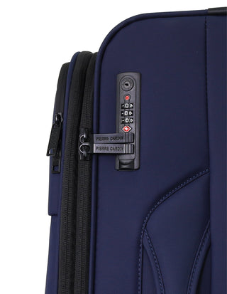 Soft Shell Luggage Navy / Check-In (Large) / Soft Luggage PC 4030L NAVY Pierre Cardin 79cm Soft Water-Repellant LARGE Suitcase Spinner in Navy
