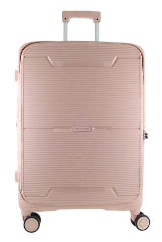 Hard Shell Luggage Blush / Check-In (Large) / Hard Luggage PC 3939L BLSH Pierre Cardin 80cm LARGE Front Opening Hard Shell Suitcase in Blush