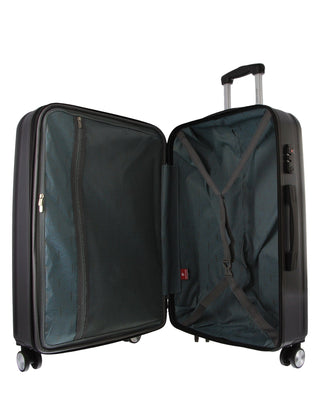 Hard Shell Luggage Black / Check-In (Large) / Hard Luggage PC 3762L BLK Pierre Cardin 80cm LARGE Hard Shell Case in Black