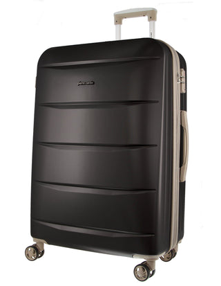 Hard Shell Luggage Black / Check-In (Large) / Hard Luggage PC 3551L BLK Pierre Cardin 80cm LARGE Hard Shell Suitcase in Black