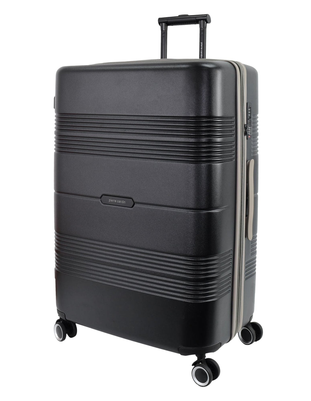 80cm Shell Pierre Cardin 80cm LARGE Travel Hard Shell Suitcase in Black – Orquestra
