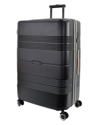 Hard Shell Luggage Black / Check-In (Large) / Hard Luggage PC 4031L BLK Pierre Cardin 80cm LARGE Travel Hard Shell Suitcase in Black