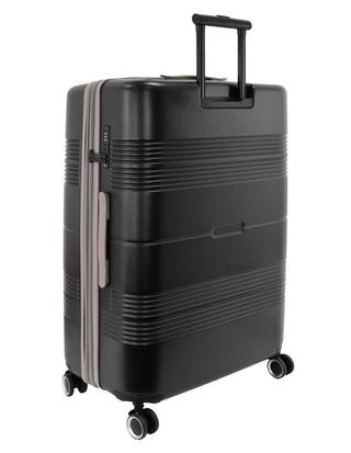 Hard Shell Luggage Black / Check-In (Large) / Hard Luggage PC 4031L BLK Pierre Cardin 80cm LARGE Travel Hard Shell Suitcase in Black