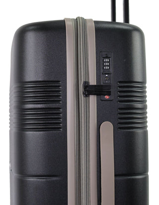Hard Shell Luggage Black / Check-In (Large) / Hard Luggage PC 4031L BLK Pierre Cardin 80cm LARGE Travel Hard Shell Suitcase in Black