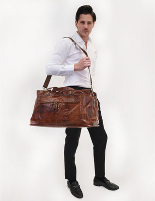 Overnight Bag Legend / Leather PC 3342 LEG Pierre Cardin Burnished Leather Multi-Compartment Overnight Bag in Legend