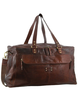 Overnight Bag Legend / Leather PC 3342 LEGEND Pierre Cardin Burnished Leather Multi-Compartment Overnight Bag in Legend
