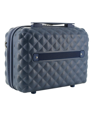 Hard Shell Luggage PC 3938CB TEAL+PC3761 Pierre Cardin CABIN Teal Hard Shell Luggage with Mini Beauty Case Set + Assorted Leather Tag