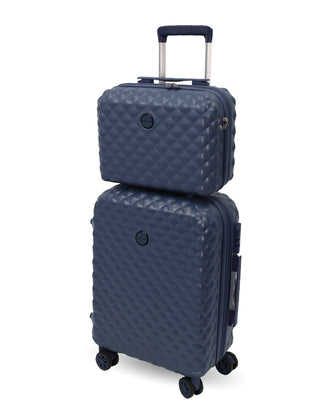 Hard Shell Luggage PC 3938CB TEAL Pierre Cardin CABIN Teal Hard Shell Luggage with Mini Beauty Case Set