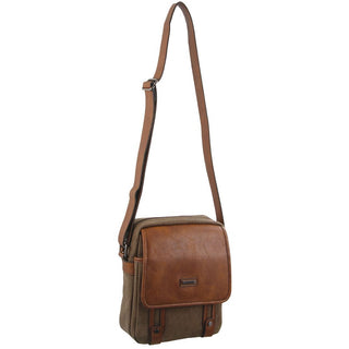 Crossbody bag Brown / Canvas PC 2580 BRN Pierre Cardin Canvas Cross Body Bag in Brown