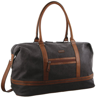 Overnight Bag Black / Nylon/Canvas PC 2578 BLK Pierre Cardin Canvas Overnight Bag in Black