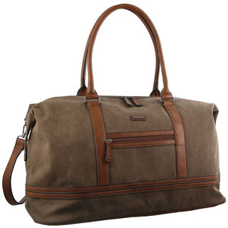 Overnight Bag Brown / Nylon/Canvas PC 2578 BRN Pierre Cardin Canvas Overnight Bag in Brown