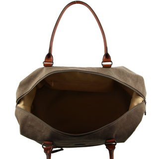 Overnight Bag Brown / Nylon/Canvas PC 2578 BRN Pierre Cardin Canvas Overnight Bag in Brown